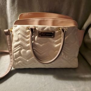 Betsey Johnson purse with matching makeup bag